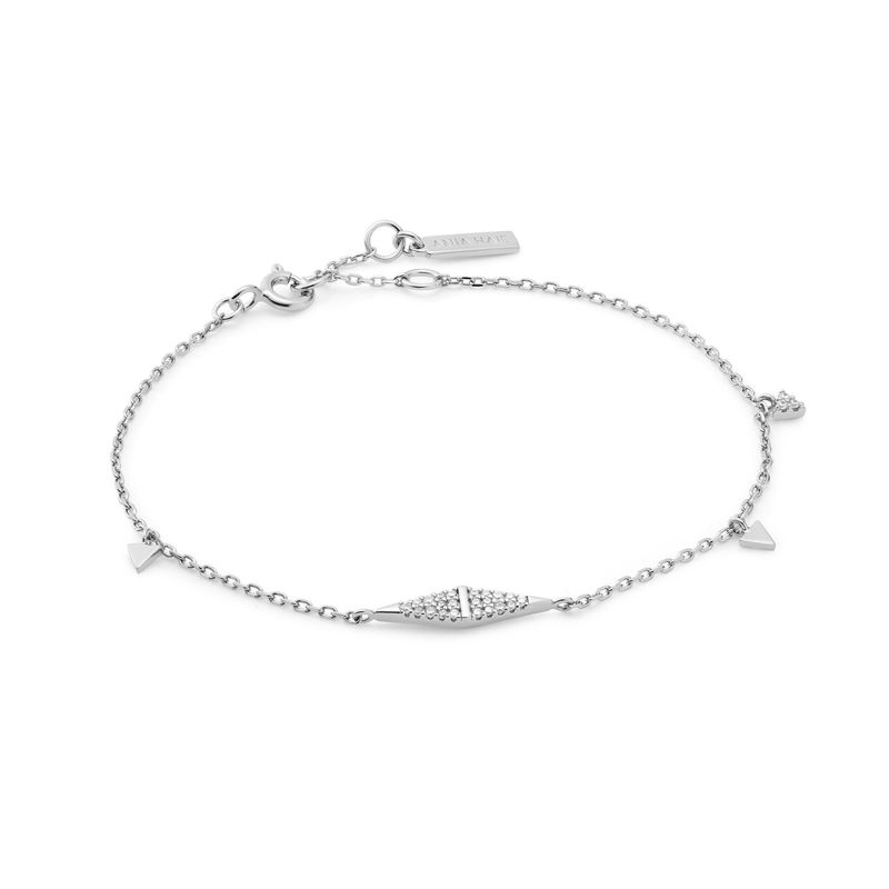 SILVER GEOMETRIC CHAIN BRACELET