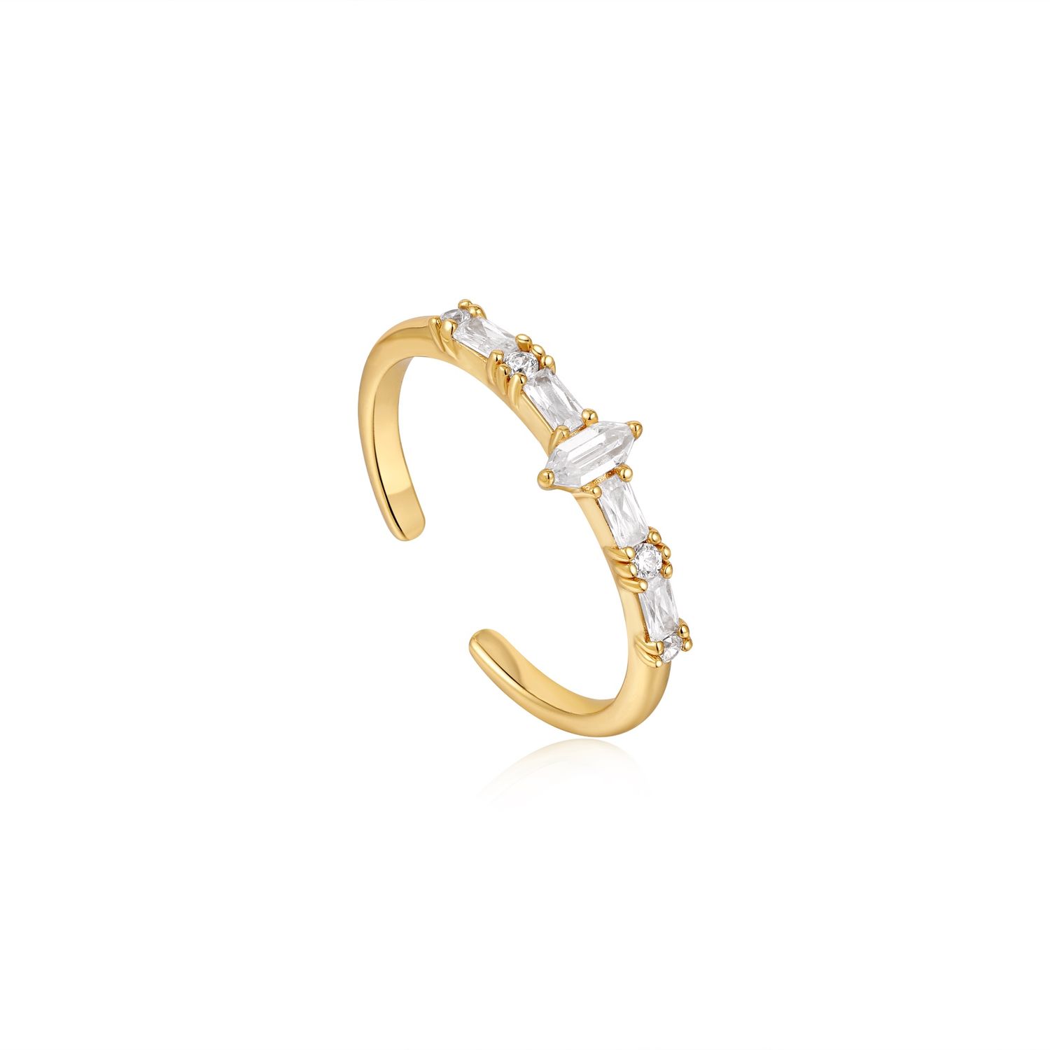 SPARKLE MULTI STONE BAND RING Gold