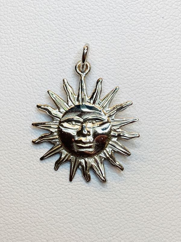 Hanger zonnegezicht zilver