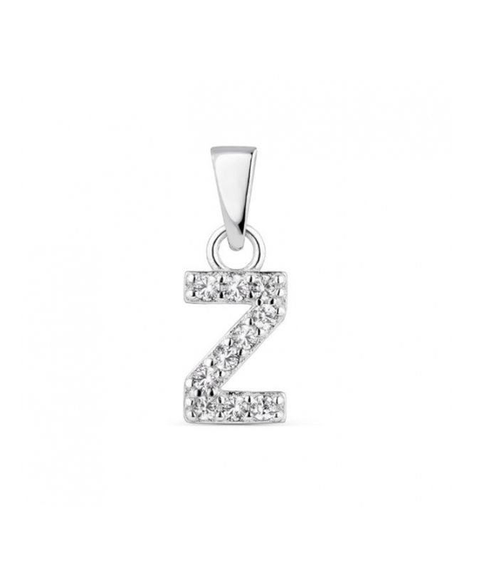 Hoofd letter Z met zirkonia Zilver