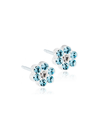 MP Daisy 5 mm, Aquamarine/Crystal