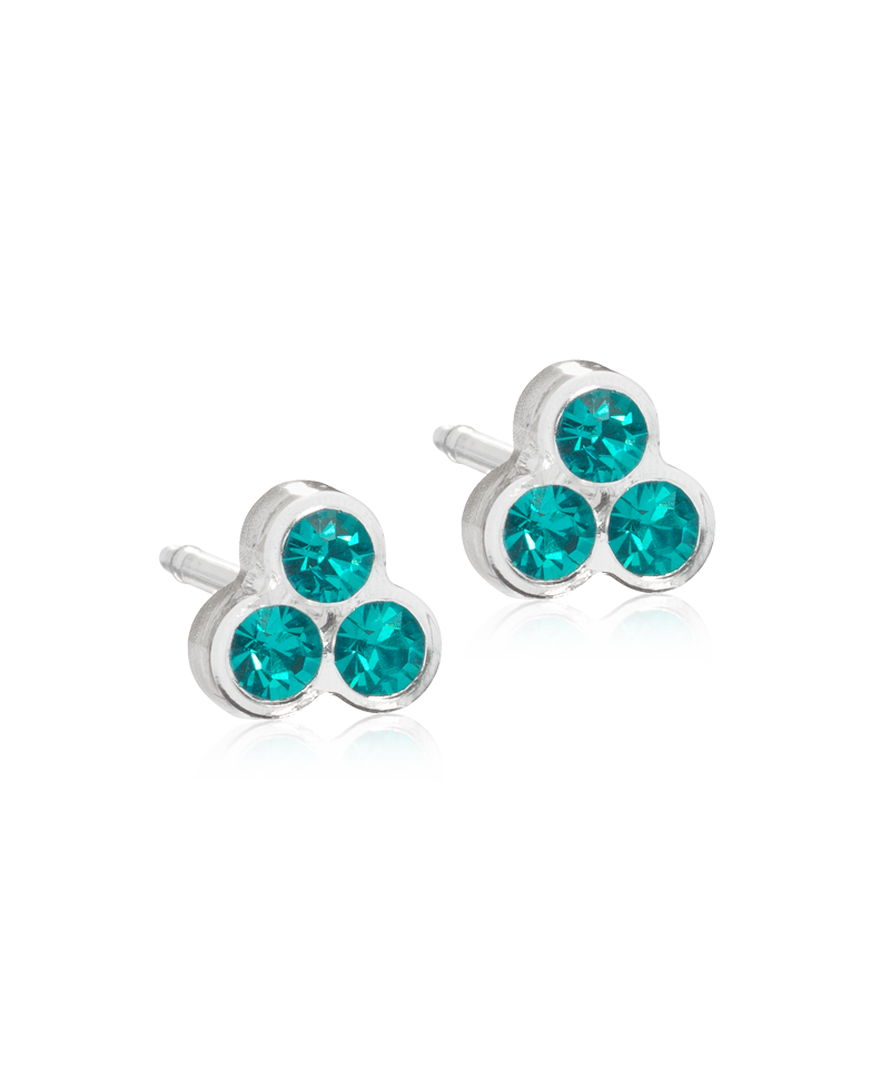 MP Clover 6mm blue zircon