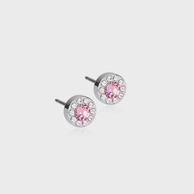 ST Brilliance Halo 6 mm, Crystal/light rose