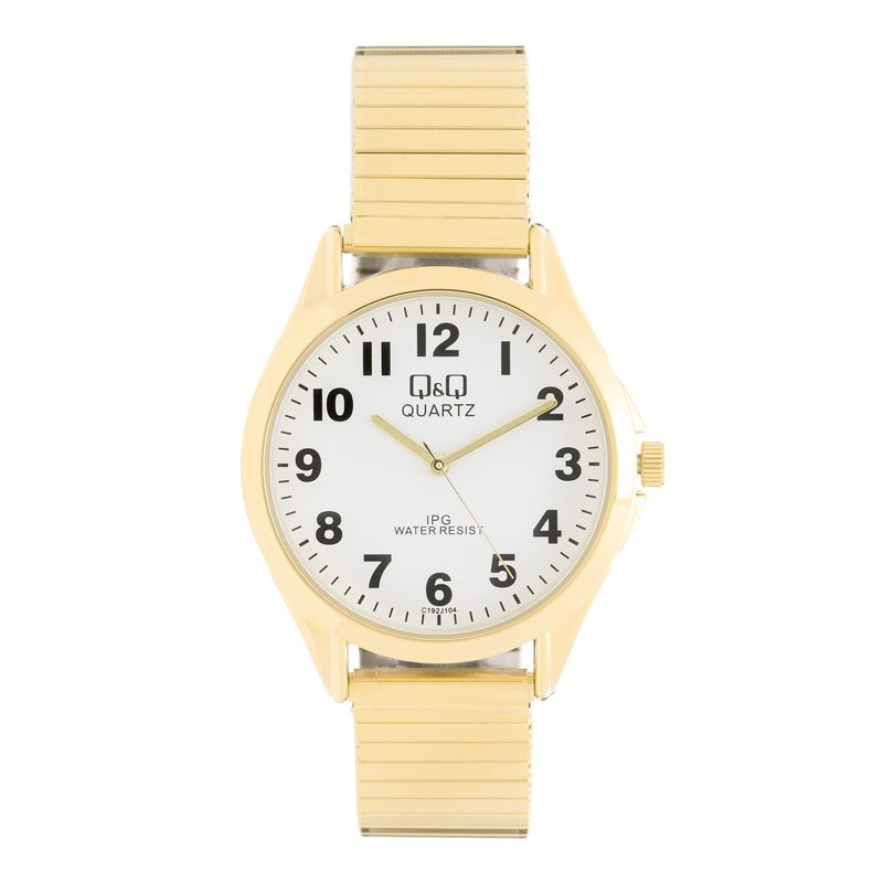 Q&amp;Q horloge met rekband goudkleur C192J604Y