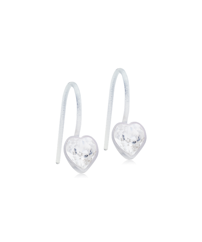 MP Pendant Fixed Heart 6 mm, Crystal