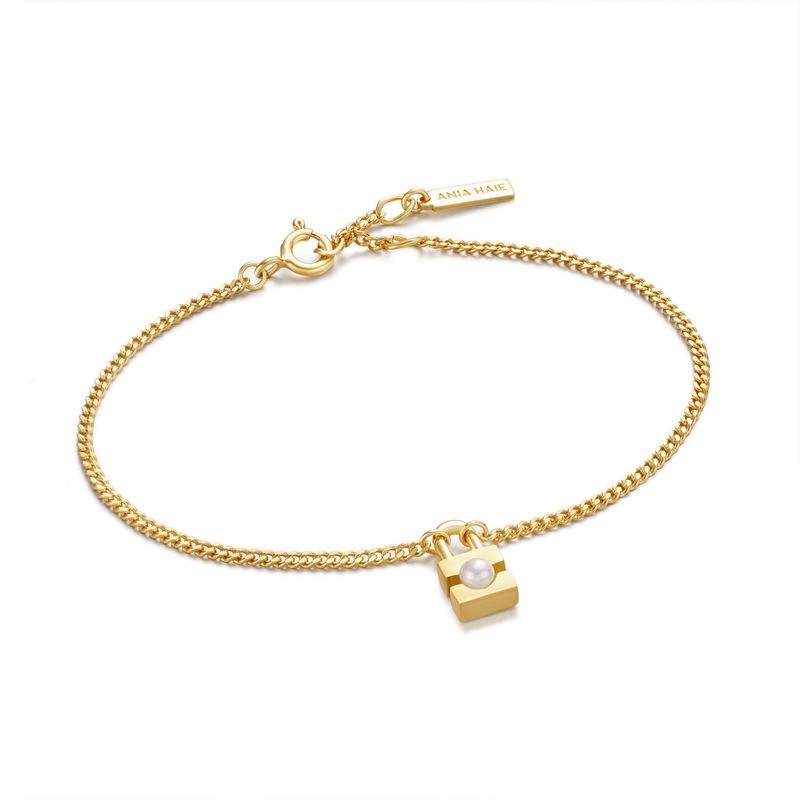 GOLD PEARL PAVE BRACELET
