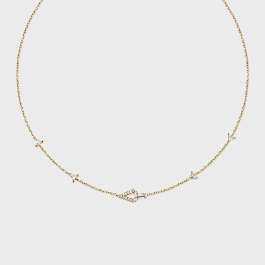 GOLD GEOMETRIC SATELLITE NECKLACE