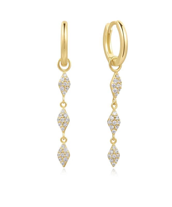 GOLD PAVE SPARKLE DROP HUGGIES