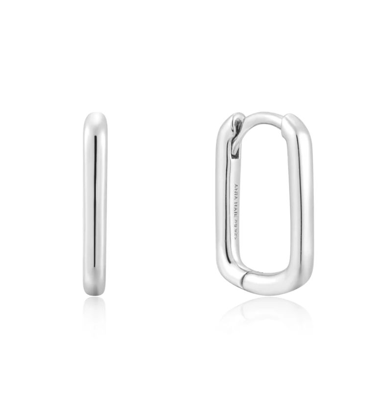 SILVER LARGE OVAL HUGGIES