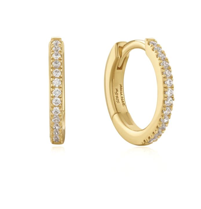 GOLD CLASSIC PAVÉ HUGGIES