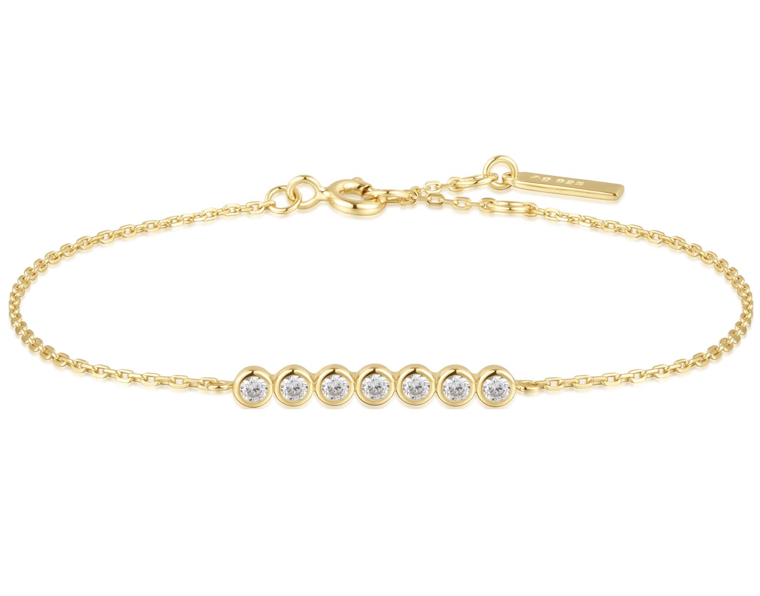GOLD BEZEL SET BRACELET