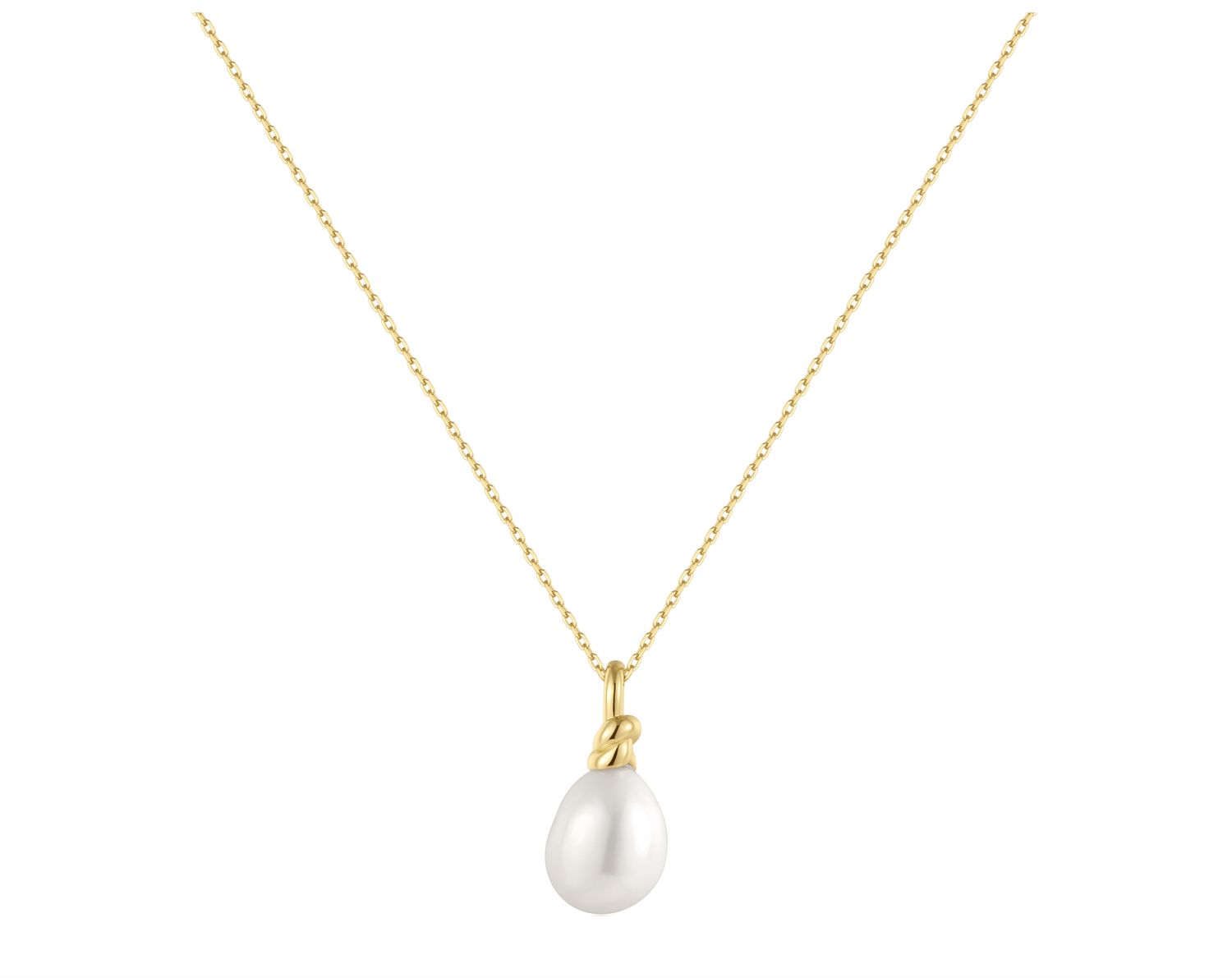 GOLD FRESHWATER PEARL PENDANT NECKLACE