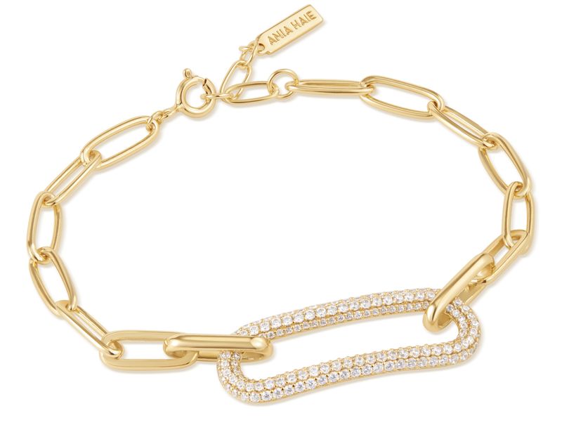 GOLD PAVÉ LINK BRACELET