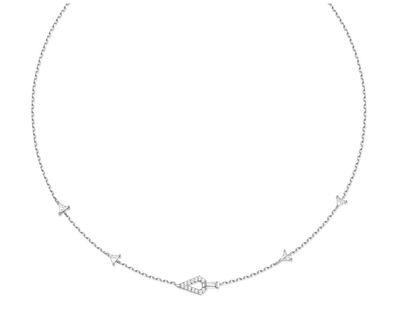 SILVER GEOMETRIC SATELLITE NECKLACE