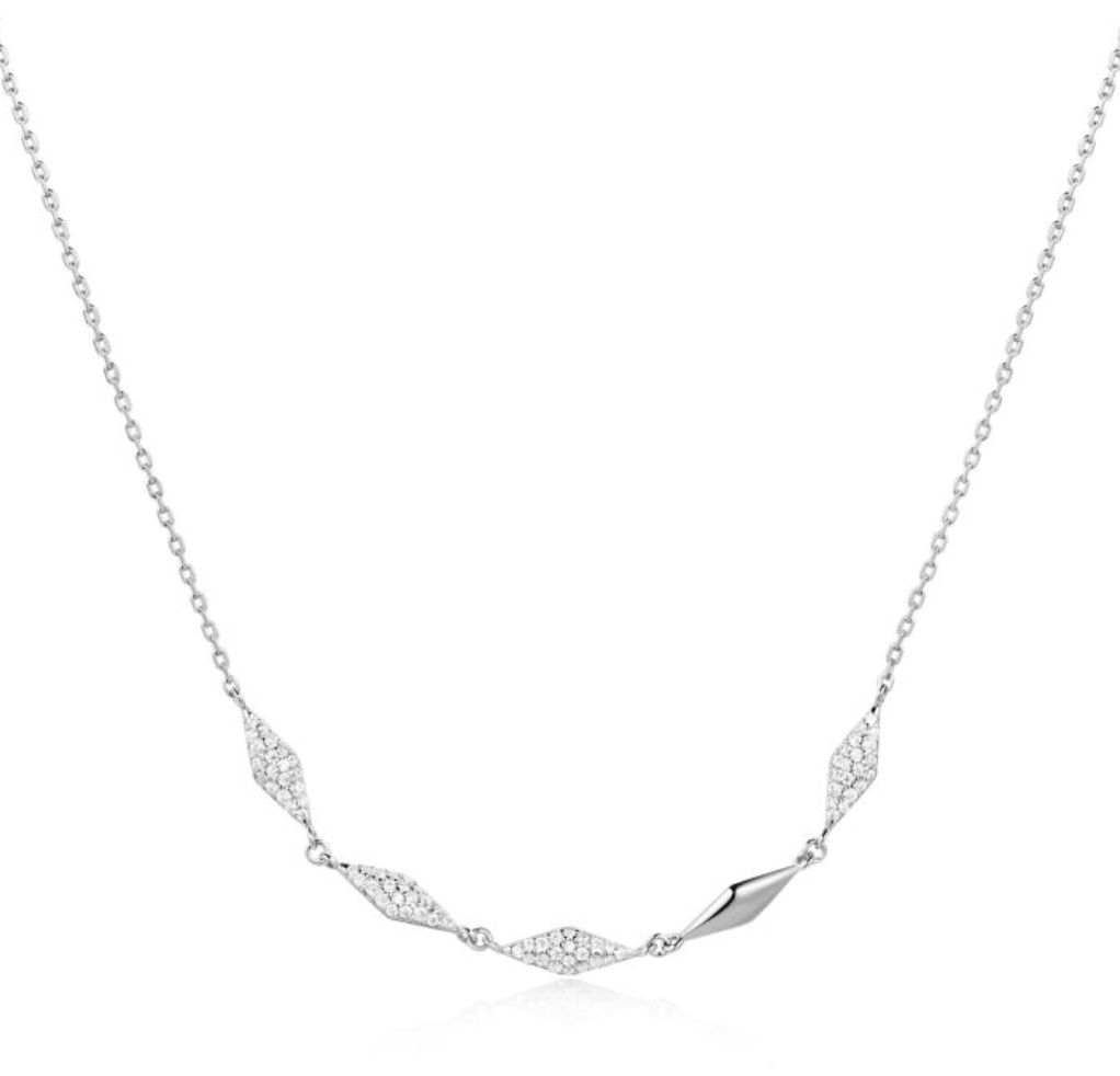 SILVER MULTI SPARKLE NECKLACE