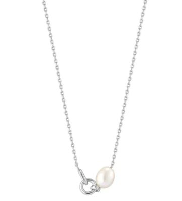PEARL LINK CHAIN NECKLACE Silver