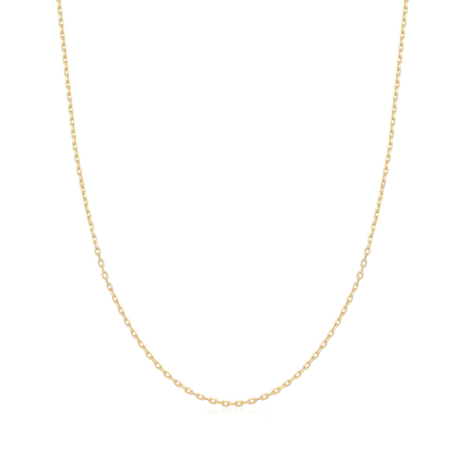 GOLD MINI LINK CHARM CHAIN NECKLACE