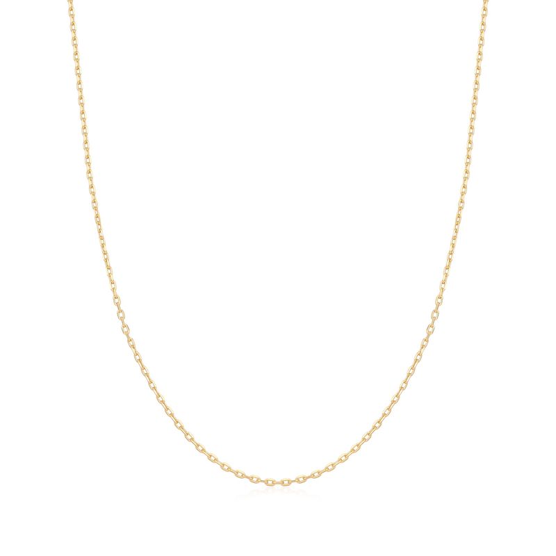 GOLD MINI LINK CHARM CHAIN NECKLACE