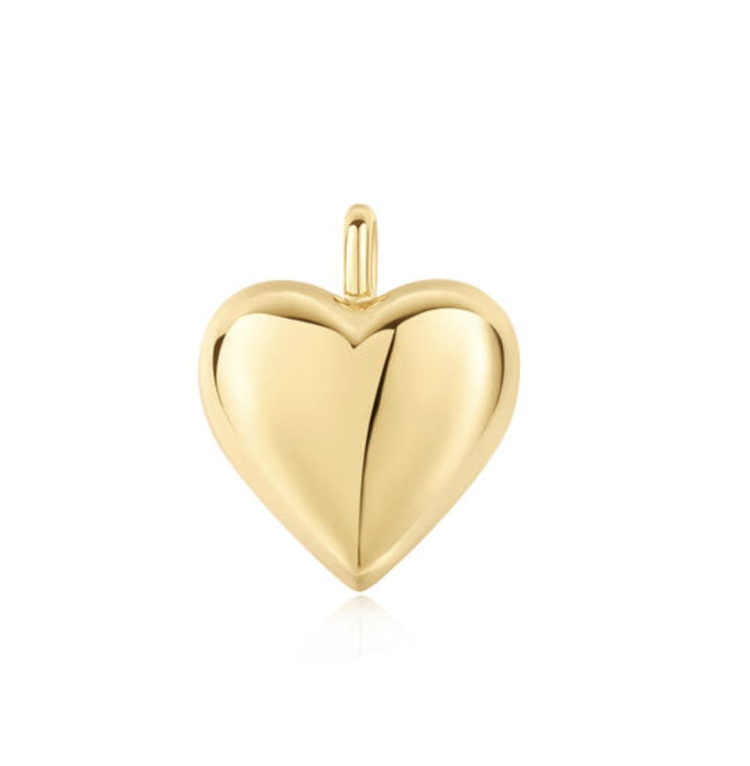 GOLD DOME HEART CHARM