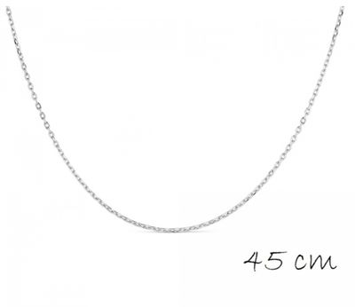 Lucia Zilveren ketting  40+5cm  0,8mm