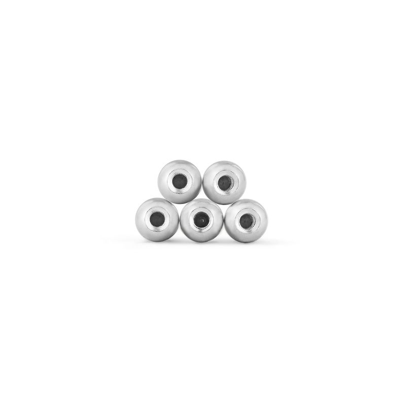 SILVER  REPLACEMENT EAR BARBELL BALL X 5
