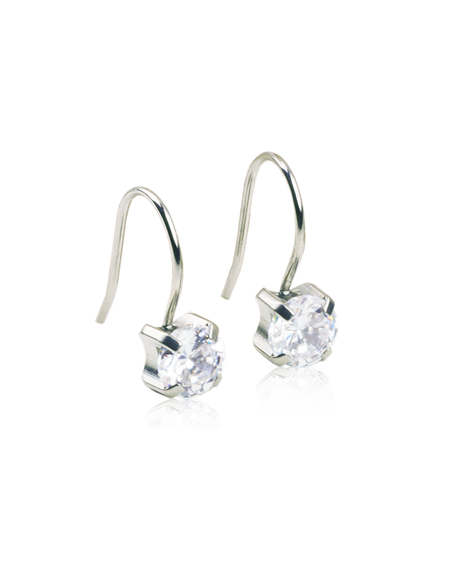 NT Pendant Tiffany 7 mm, CZ White