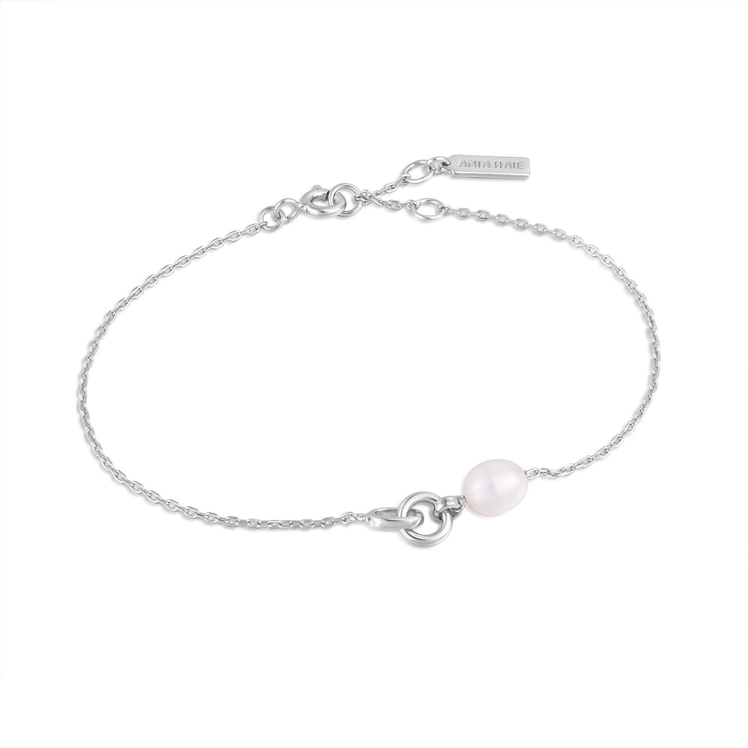 PEARL LINK CHAIN BRACELET Silver