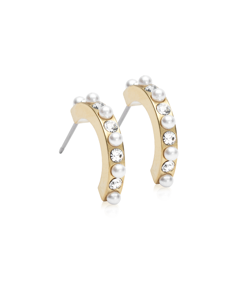 GT Pendant Mixed Curved 15 mm, Crystal/White