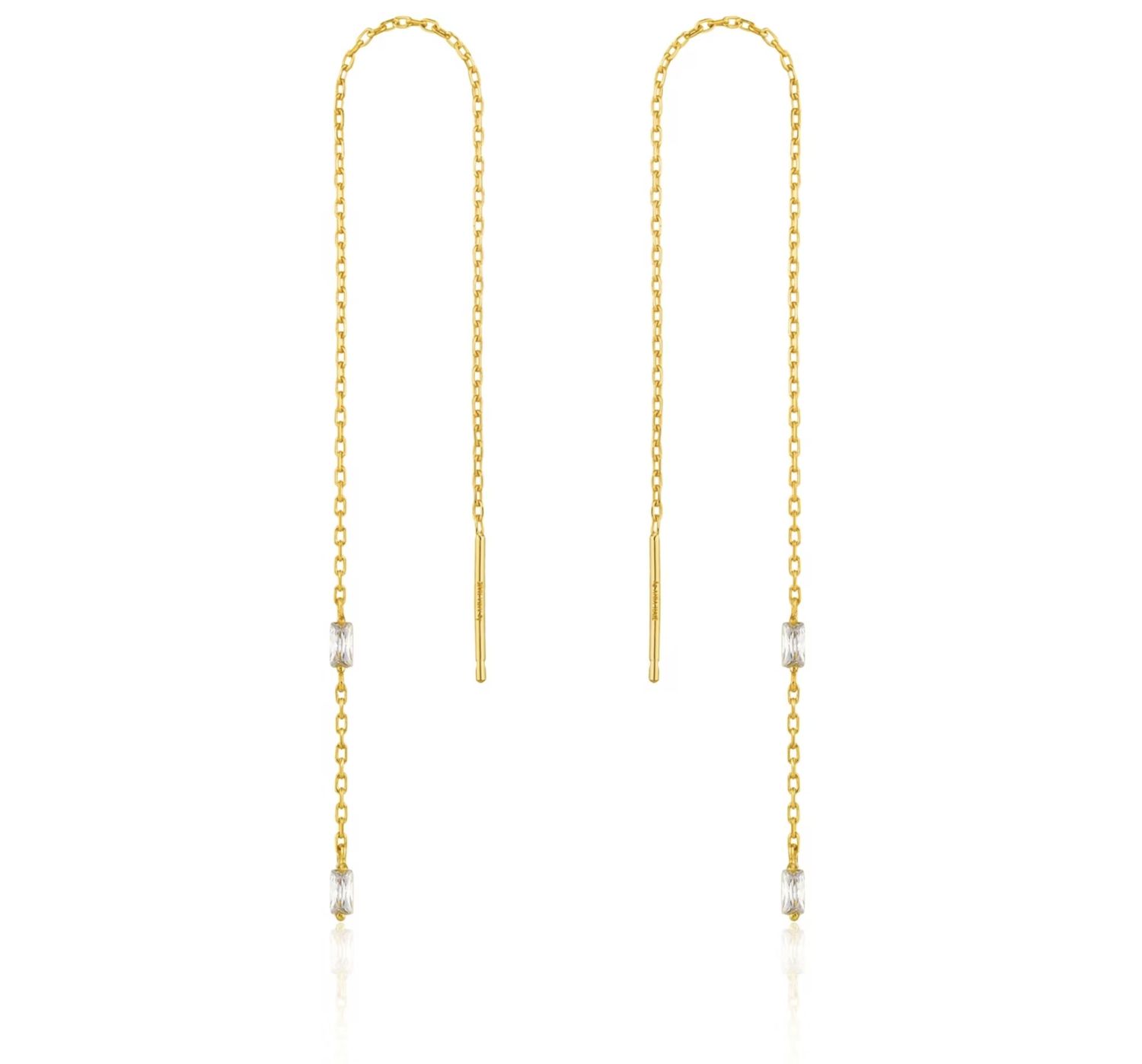 GLOW THREADER EARRINGS GOLD