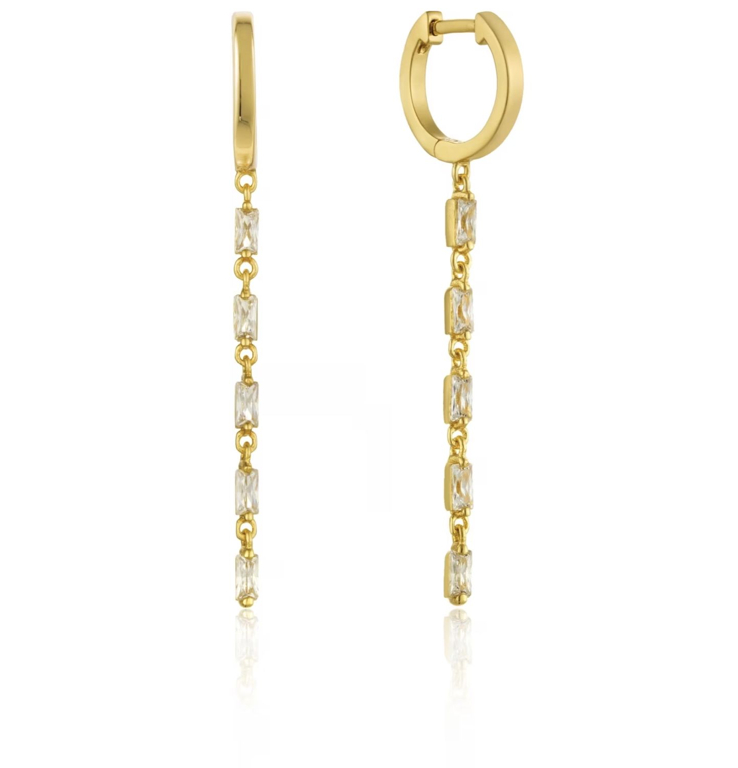 GLOW DROP HUGGIE HOOPS Gold