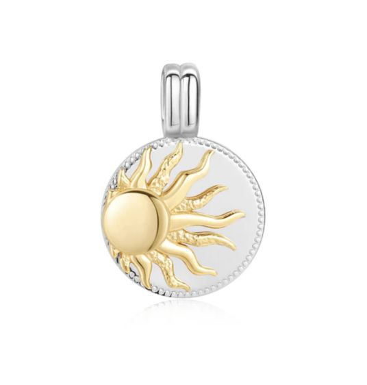TWO TONE BRIGHT SUN CHARM