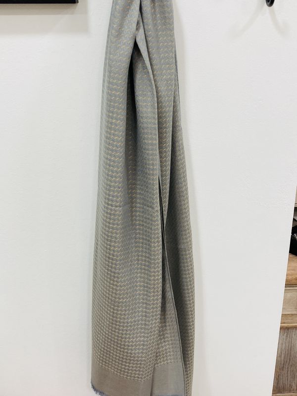 Herensjaal beige met print