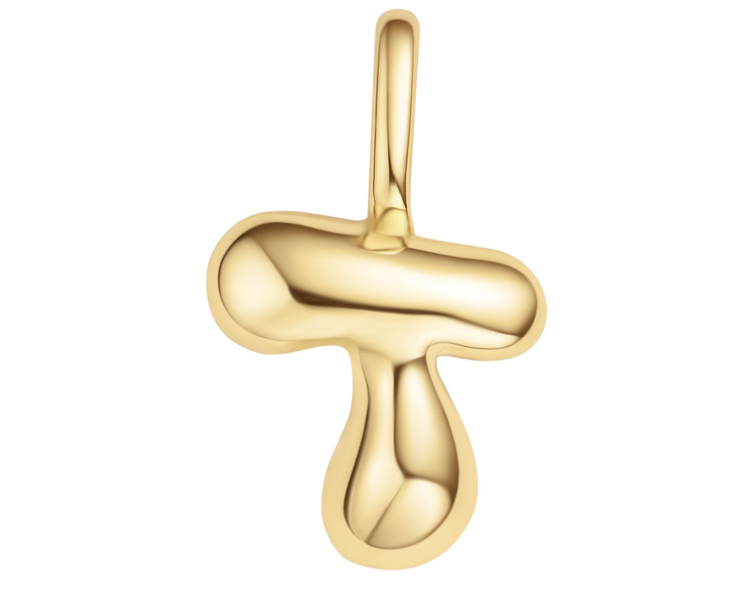 GOLD T LETTER CHARM