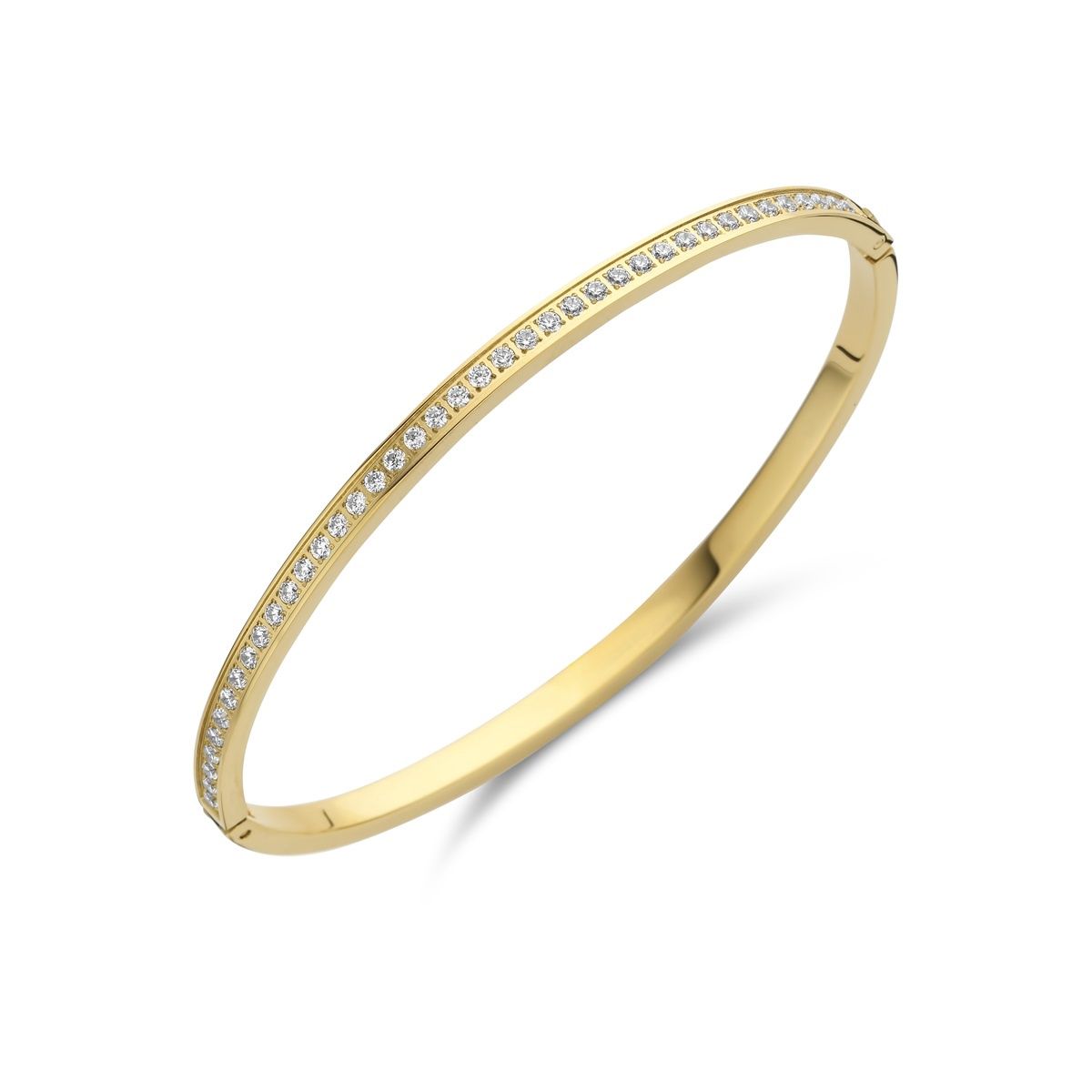 FB18 FR Hinged CZ, Kleur: Goud, Maat: Small