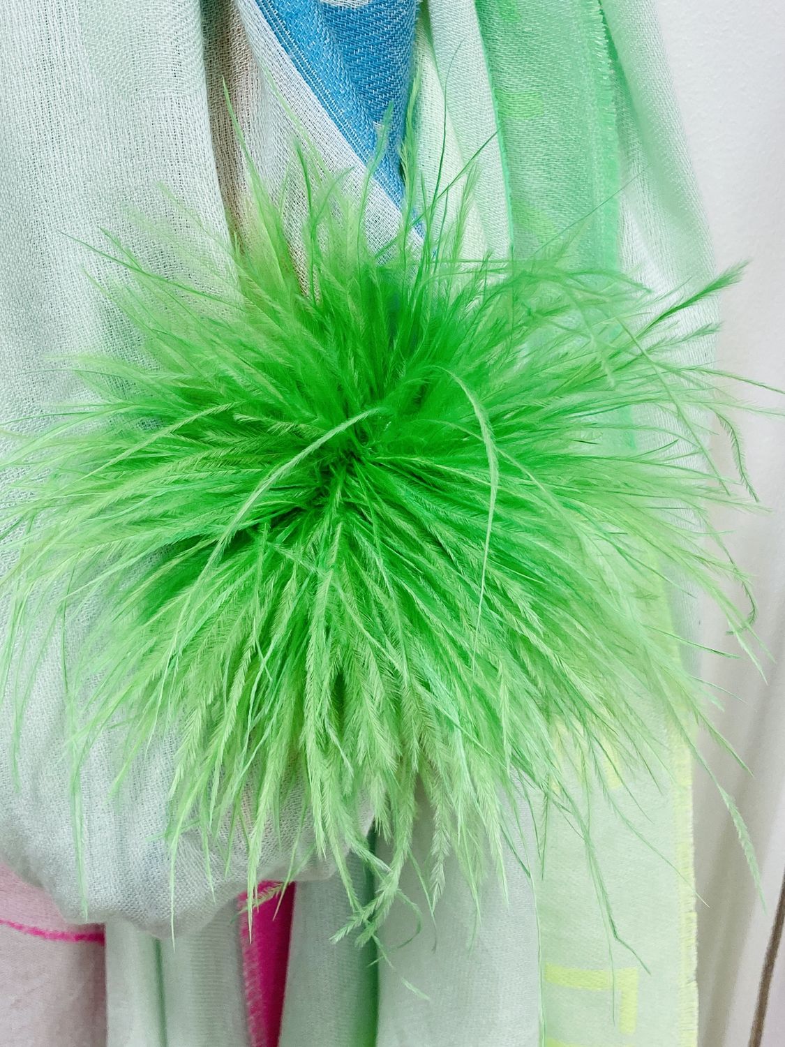 Broche Groene pluim