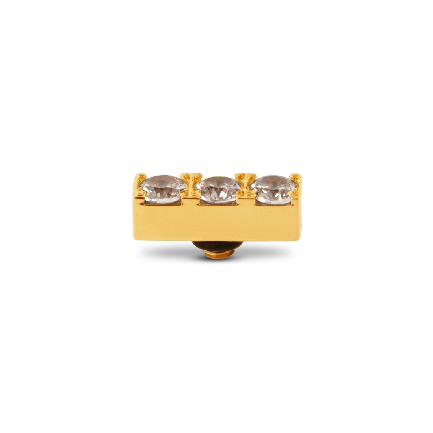 TME2 TW Triple CZ, Kleur: Goud, Kleur steen: Crystal
