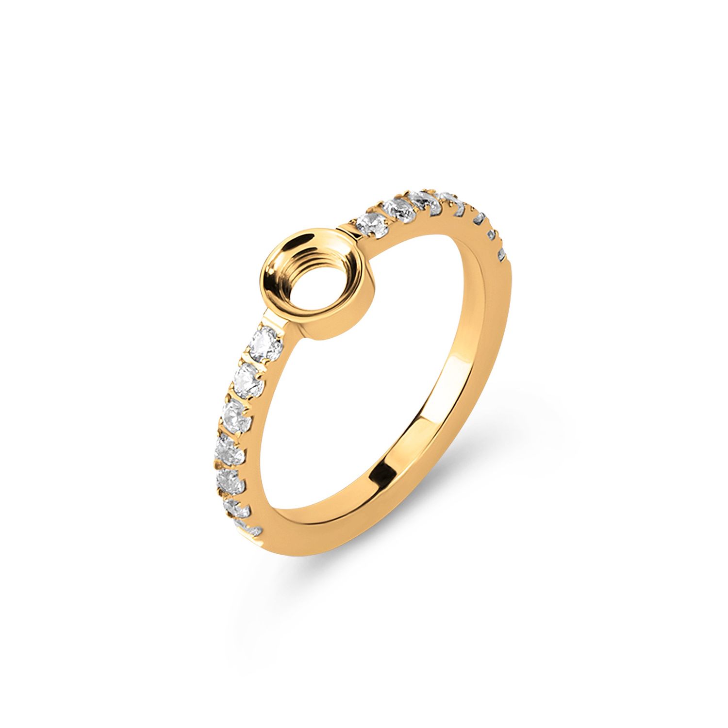 VR30 Vive Cristal Ring, Kleur: Goud, Maat: 48