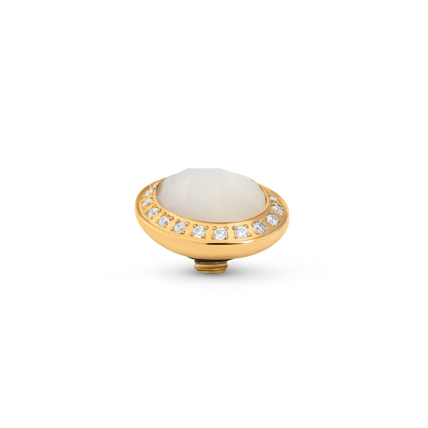 TMF5 Tw Pearly CZ, Kleur: Goud, Kleur steen: White Mop