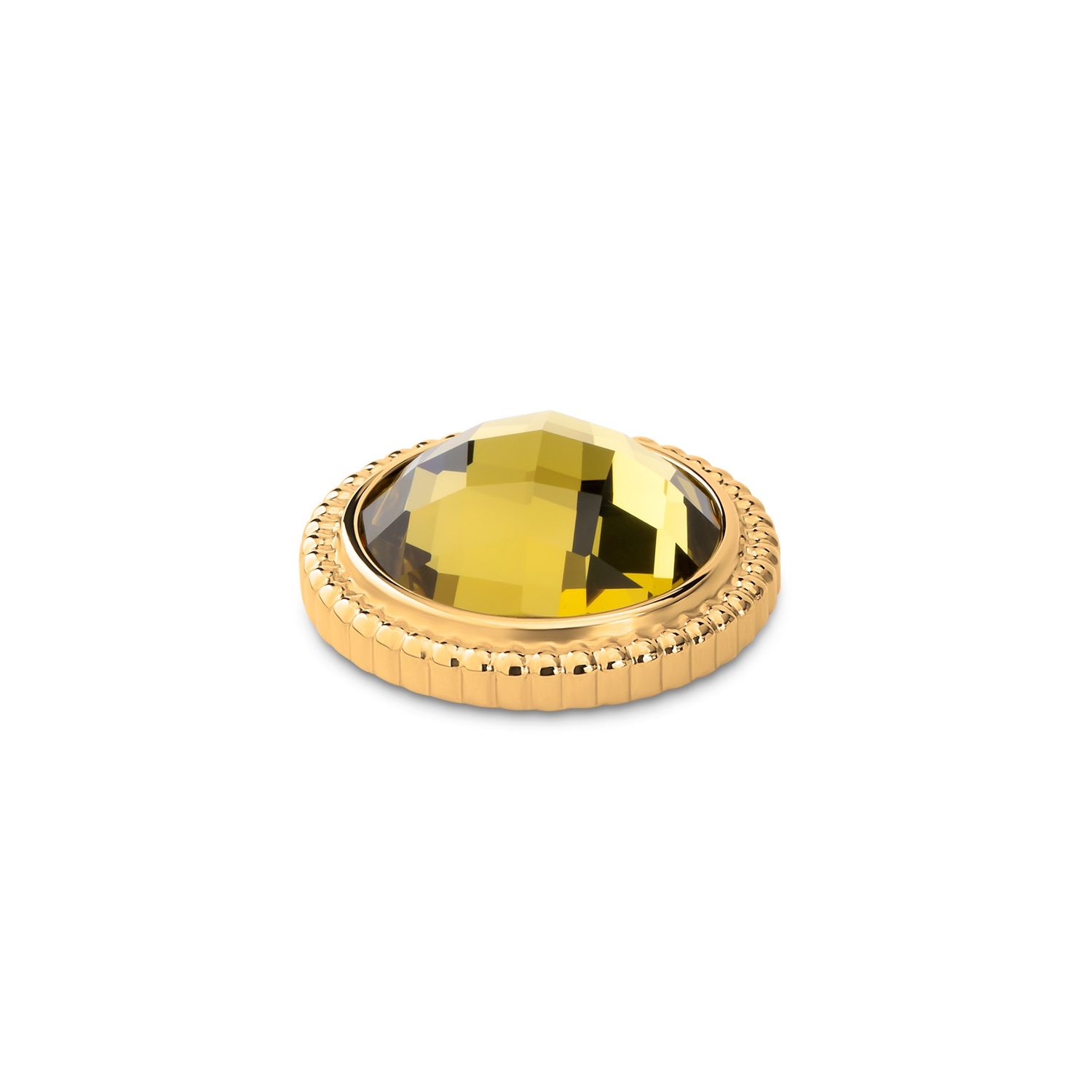 KM24 Bali Facet  Kosmic, Kleur: Goud, Maat: 22mm, Kleur steen: Lime Zest
