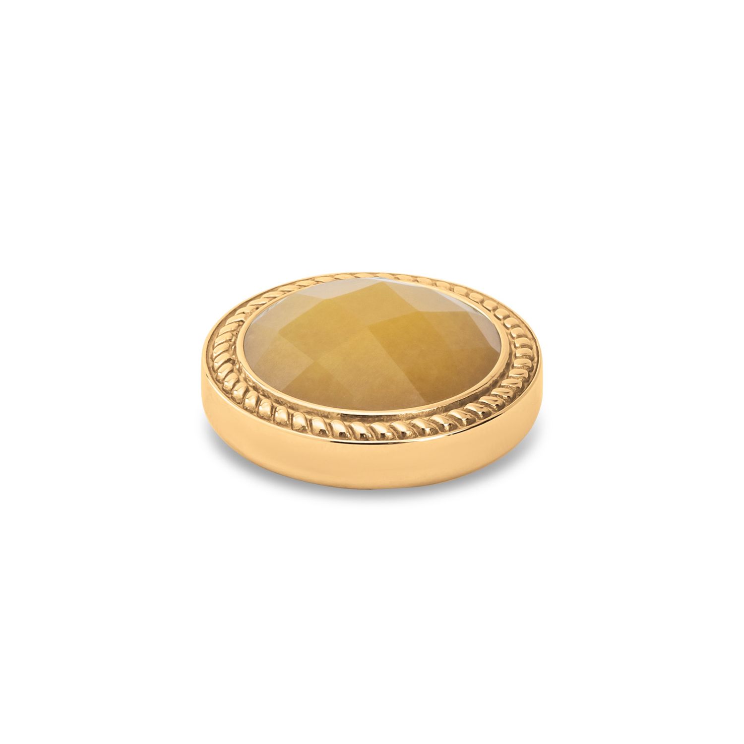 KM26 Gem Cord, Kleur: Goud, Kleur steen: Yellow Calcite