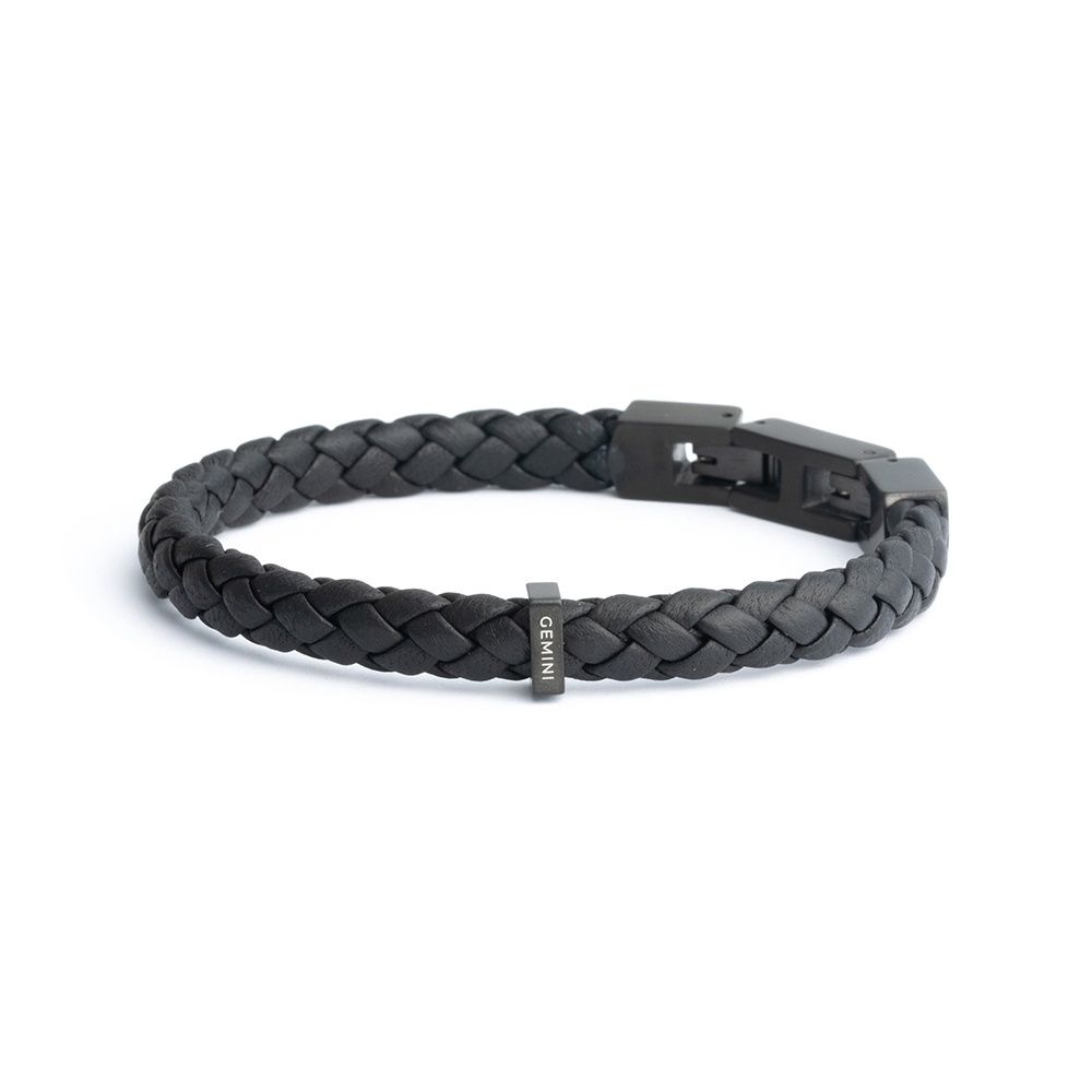Herenarmband UNA black, Maat: XS-S