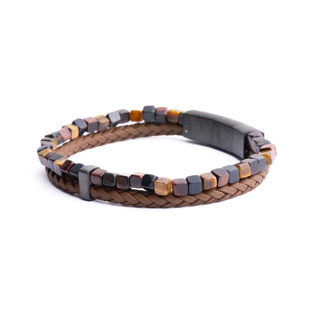 Herenarmband Double 3 colours, Maat: XXS