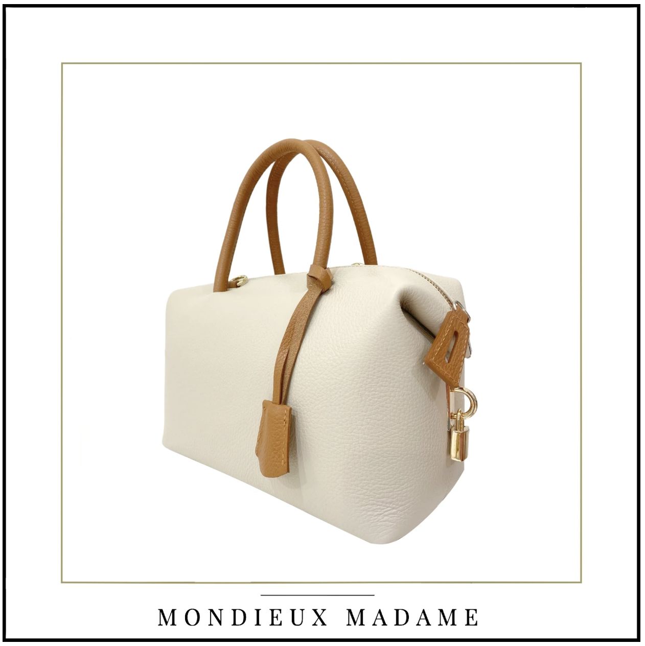 Handtas &#39;Leamine&#39; Beige/Camel