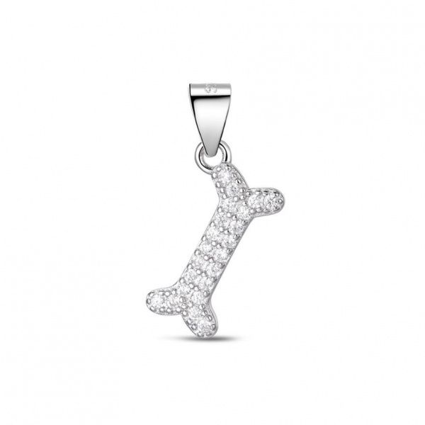 Hanger hondebeentje met zirkonia