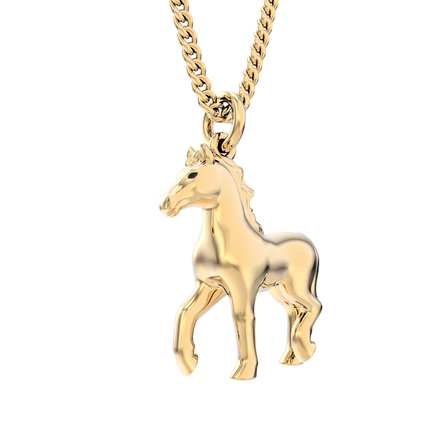 3D Paardje hanger met ketting 36-43cm
