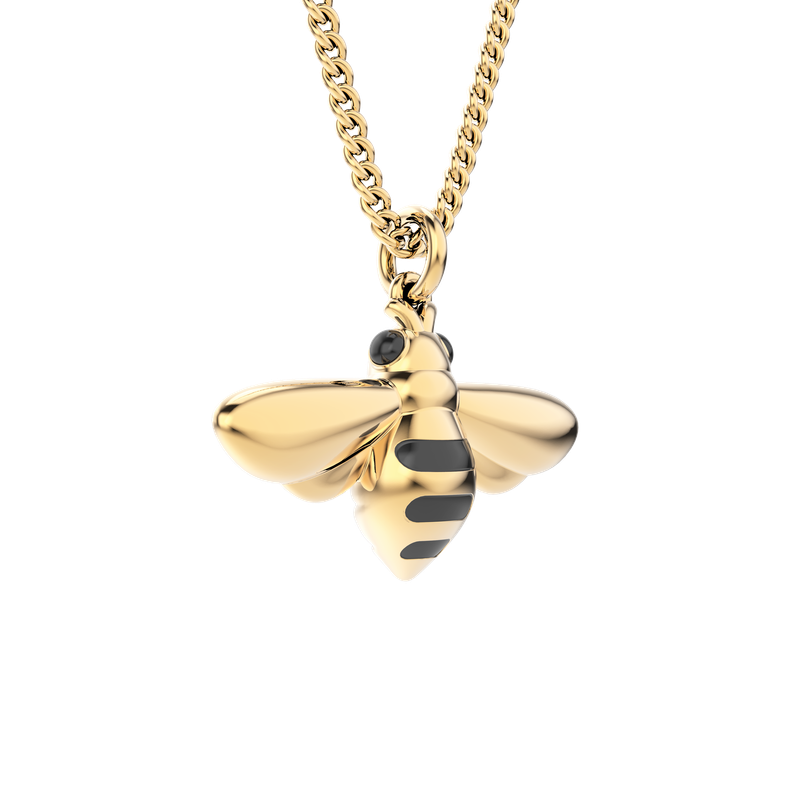 3D Bij hanger met ketting 41-48cm