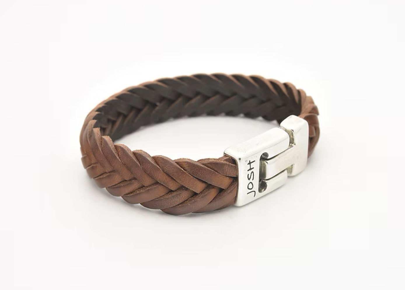 Armband 24001 Cognac / Silver sluiting