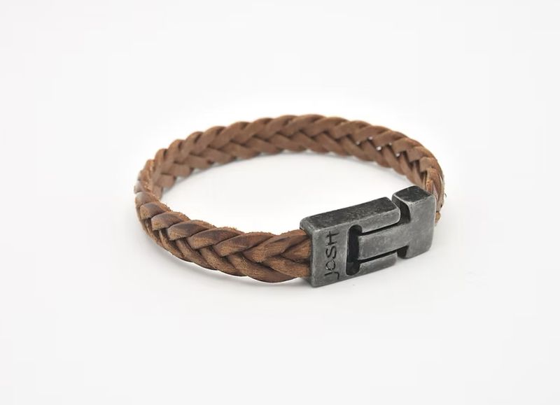 Armband 24831 Cognac / Sluiting in Vintage Black