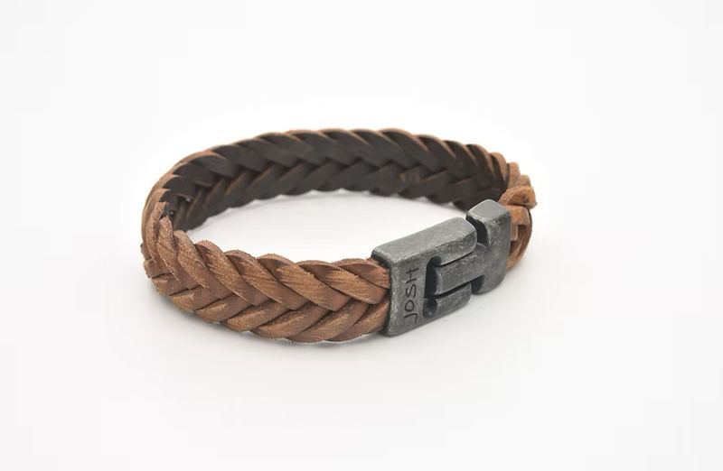 Armband 24832 Cognac / Sluiting Vintage Black