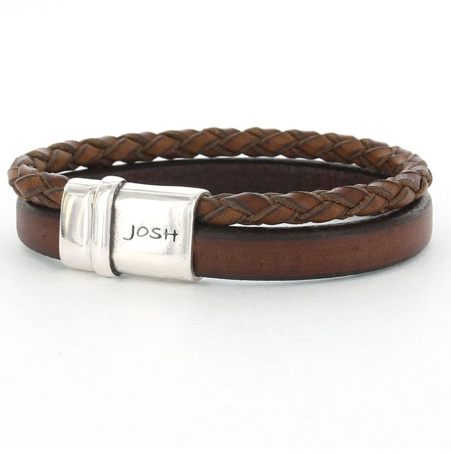 Armband 09110 Cognac / Sluiting Silver